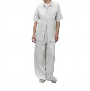 NEW ALYSI wrinkled dainetto shirt in plaster